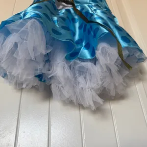 ✨💙 Fairycore Princess Mini Dress – Blue Polka Dot Satin + Tulle 💙✨ thumbnail 4
