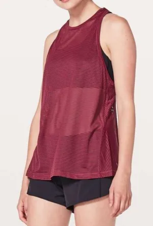 LULULEMON Miles Ahead Tank Top‎ Racerback Ruby Wine Small thumbnail 1