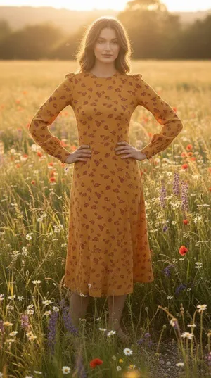NWT Reformation Josephine in Yellow Amelia Vintage Rose Floral Midi Dress 10 thumbnail 1