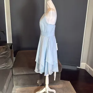 Women’s Short Pale Blue Homecoming Party Halter Dress Corset Back Size 8 **READ thumbnail 6