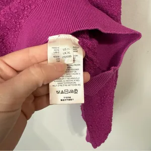 Free People Found My Friend Pullover Sweater in Wild Aster Pink Magenta Size XL thumbnail 6