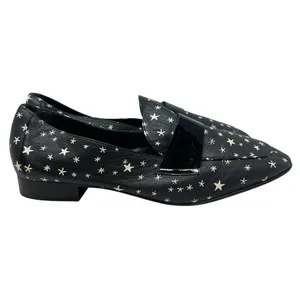 Diane von Furstenberg Lafayette Star‎ Leather Loafers Black Size US 9.5 thumbnail 7