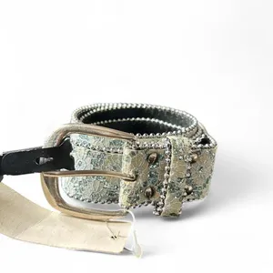 Y2K Waist Belt Silver Blue Mesh Sequin Beaded Boho Fairycore Capsule Wardrobe thumbnail 8