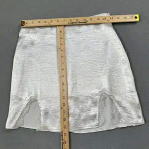 Lyaner Mini Skirt M White Lace Trim Detail‎ Back Zipper Party Cocktail Club Cute thumbnail 4