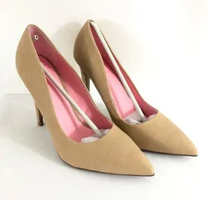 Delicious Womens Heels Pumps Pointed Toe Matte Faux Leather Beige Size 8.5 thumbnail 1