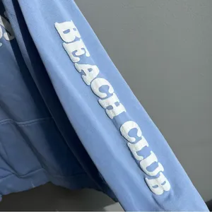 Beach Club HAPPY HOODIE LIGHT BLUE Size Large Do What Makes You Happy thumbnail 7