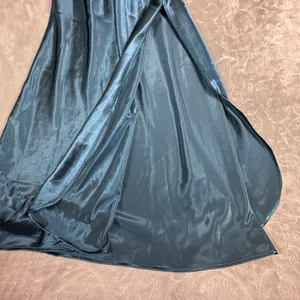 Victoria's Secret Gold Label Teal Satin Lace Nightgown M Lingerie Elegant Vintage thumbnail 7