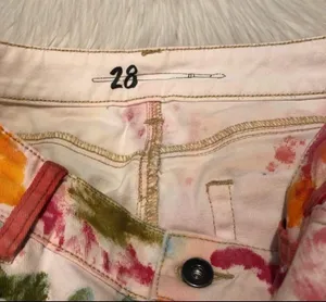 Anthropologie Poppies Handpainted Skirt thumbnail 2