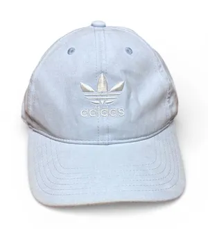 Adidas Light Blue Faux Suede Logo Baseball Hat Adjustable Unisex thumbnail 1