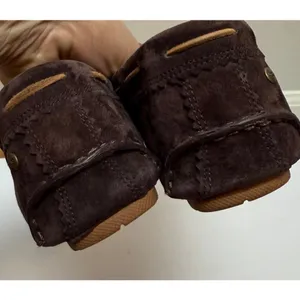 UGG Meena Java Dark Brown Suede Driver Loafers Women's Sz. 8.5 thumbnail 2