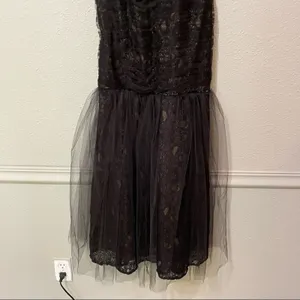 Monique Lhuillier Black Lace Sleeveless Mermaid Dress Formal Womens 0 Whimsigoth thumbnail 4