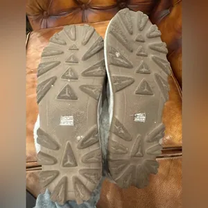 GUC Cozy Gray SUEDE AND Sherlyn trims and inside Slippers with Plush Lining thumbnail 5