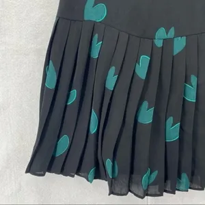 LOFT Heart Print Chiffon Pleated Sleeveless‎ Dress thumbnail 5