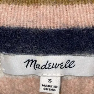Madewell Tilden‎ Stripe Wool Blend Sweater Small Multicolor Crewneck Cozy Knit thumbnail 5