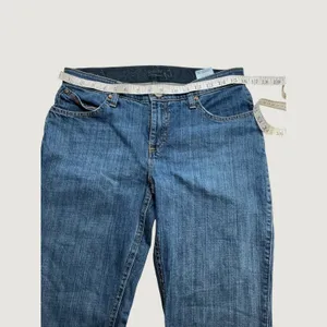 Wrangler Q-Baby Ultimate Riding Jeans Blue Bootcut Mid Rise 7/8x36 Womens thumbnail 6