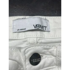 Vervet White Distressed Jeans‎ Frayed Hem Casual Denim Pants Size 25 T-3 thumbnail 2