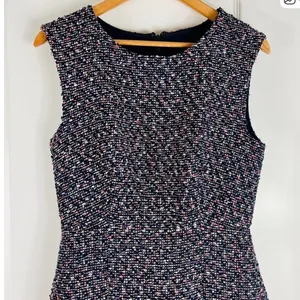 J. Crew A-line Dress in Confetti Tweed Women's 6 Metallic Thread Fit and Flare thumbnail 4