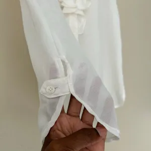 Ann Taylor Loft White Ruffle Button Down Tank Top Size Small thumbnail 10