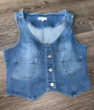 Oat Denim Vest Blue Size M thumbnail 1