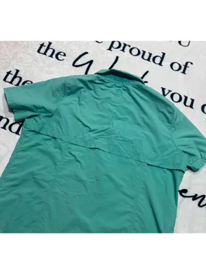 Magellan Outdoors Performance/Fishing Vented Shirt (Quick Dry) Size L Green thumbnail 4