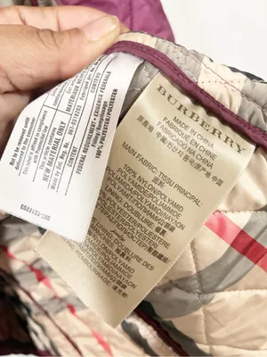 Burberry Brit Puffer Jacket Magenta Quilted Argyle Diamond Nova Check Medium thumbnail 8