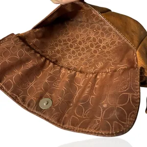 Vintage Fossil Brown Camel Tan Pebbled Leather Bag Crossbody Purse‎ Organizer thumbnail 10