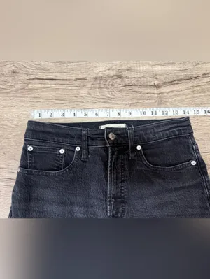 Madewell washed black The Perfect‎ Vintage Wide-Leg Jean size 26 thumbnail 6