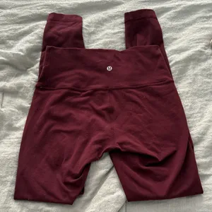 Lululemon Athletica Burgundy Leggings thumbnail 2