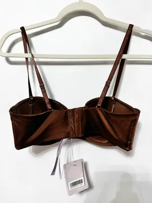 Savage X Fenty 34C strapless chocolate brown bra thumbnail 4