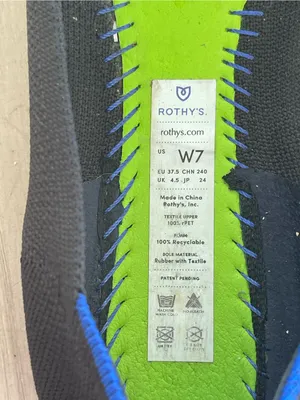 Rothy's Black Flats with Blue Trim thumbnail 12