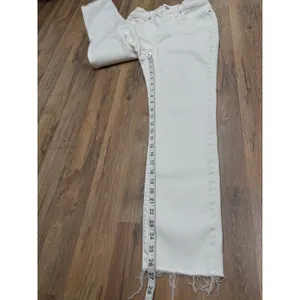 Madewell Skinny Jeans White‎ Raw Hem High Rise Size 25 thumbnail 7