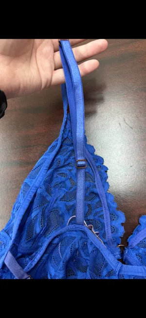 NWOT Savage X Fenty Savage Not Sorry Lace Bodysuit in Blue Cyber Cafe thumbnail 4