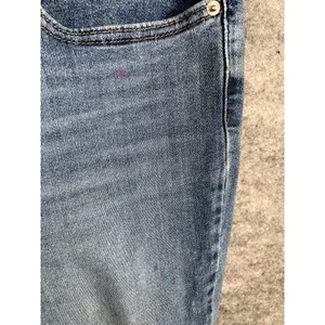 Women's LEVI'S 721 High Rise Skinny Cropped Jeans Size 32 Zip Blue Fringe‎ thumbnail 13