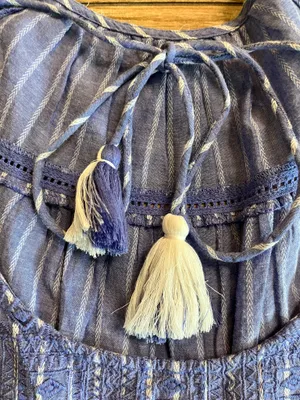 Womens Free People Blue Mini Stripe Dress - XS thumbnail 7