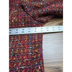 Rena‎ Rowan Textured Multicolor Tweed Zip Front Collarless Jacket Women 10 thumbnail 13