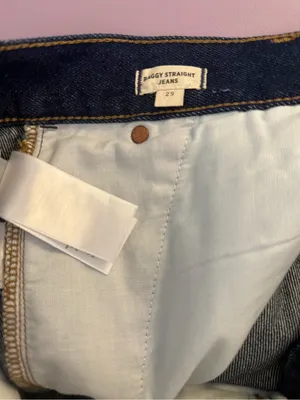 Madewell Baggy Straight Jeans in Woodham‎ Wash: Pleated Edition thumbnail 5