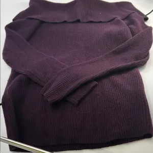 Bloomingdale's Off-the-Shoulder Plum Sweater cashmere thumbnail 16