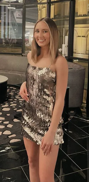 Revolve Mini Dress Sparkly silver  thumbnail 1