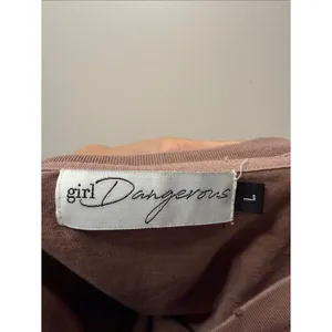 Girl Dangerous Roma Italia Long Sleeve Distressed Shirt 100% Cotton Size L thumbnail 3