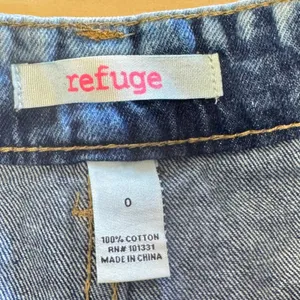 Refuge Patriotic Acid Wash Distressed American Flag Denim Shorts‎ Blue Sz 0 Star thumbnail 6