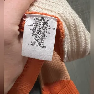 Kori Cream and Orange Turtleneck Sweater thumbnail 3