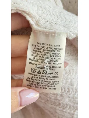 Anthropologie Moth Cream Pointelle Peplum Open Front Cardigan Cashmere S thumbnail 7