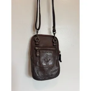 Harbour 2nd Crossbody Bag Womens OS Brown Leather Anchor Logo Small Boho Utility thumbnail 2