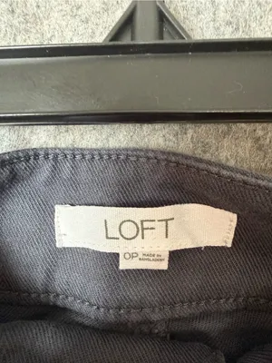 Loft Womans 0P Gray Business Casual The Palmer Wide Leg Cropped Pants thumbnail 2
