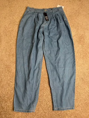 Habitual Light Wash Denim Pants‎ Relaxed Barrel Leg Jeans NWT Size 6/28 thumbnail 1