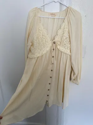 Cream BoHo Dress thumbnail 2