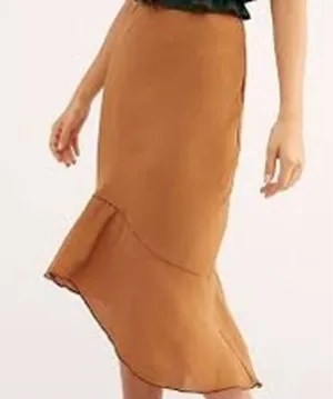 Free People Intimately Asymmetrical Ruffle Hem Slip Skirt Size M NWT thumbnail 1