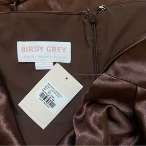 Birdy Grey Lydia Shiny Satin Chocolate Brown Maxi Dress NEW Size XXL Bridesmaid thumbnail 11
