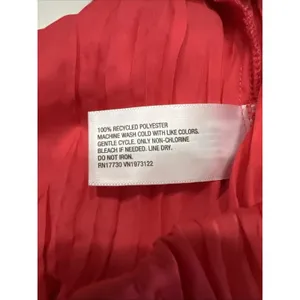 A New Day Women's Textured Crinkle Satin Midi Skirt Coral M NWT thumbnail 4