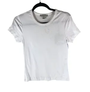 All Saints Womens Stevie Tee Shirt Short Sleeve Optic White M thumbnail 1